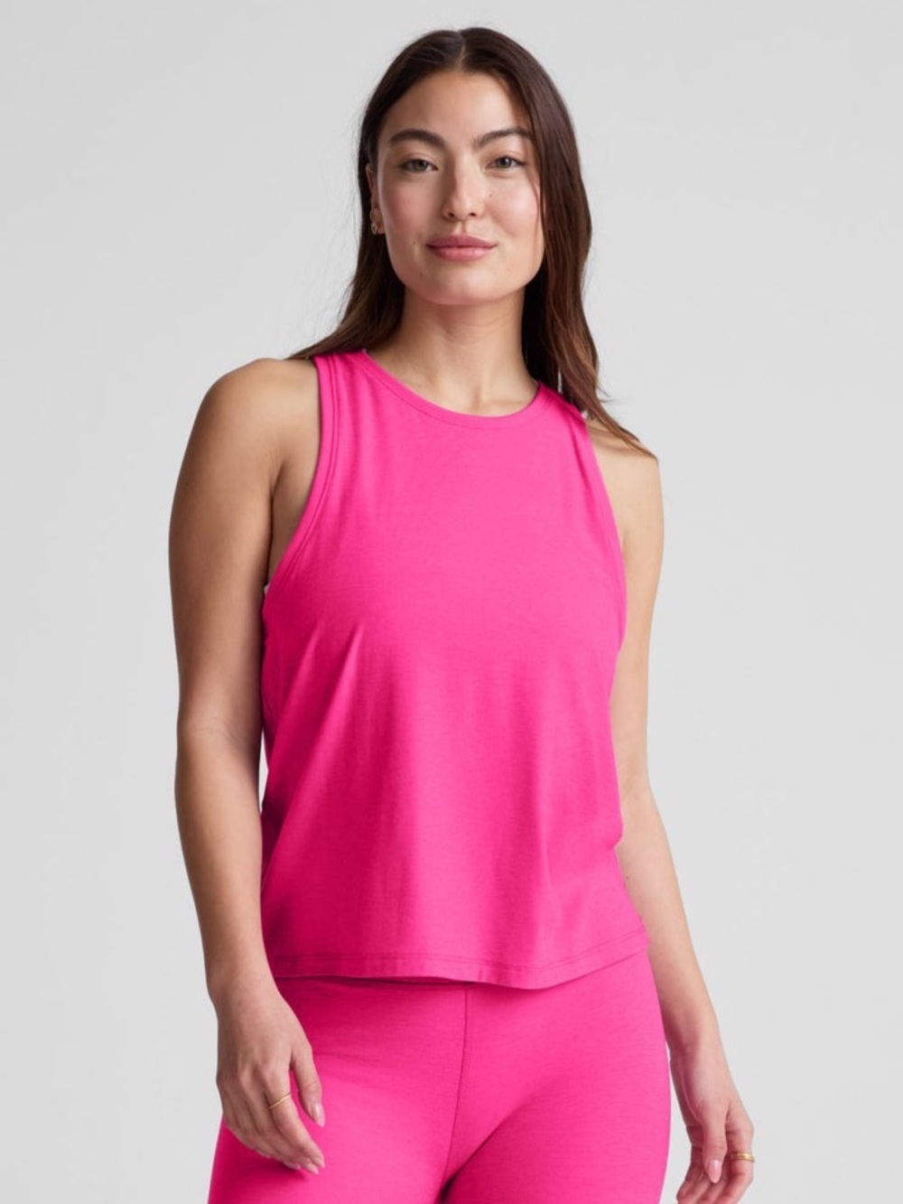 Beyond Yoga Featherweight Rebalance Tank Pink Glow Heather Pink Small Athleisure